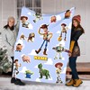 Custom Name Woody Blanket - Toy Story Gift for Baby, Fleece Mink Sherpa