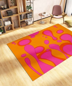 Custom Name or Sentence Personalized Non-Slip Area Rug for Home Decor in Living Room or Bedroom