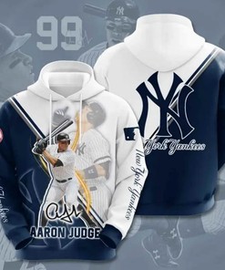 Custom New York Yankees Aaron Judge All Over Print 3D Hoodie