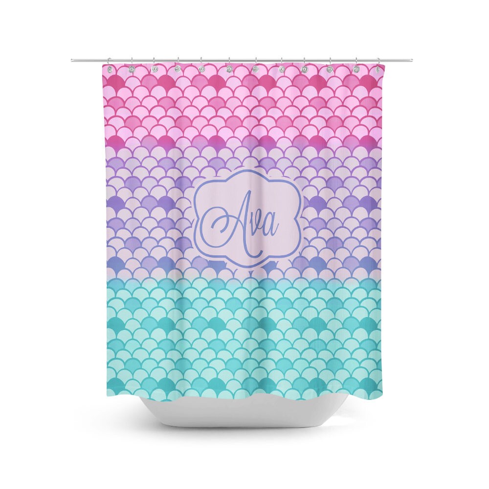 Custom Pastel Mermaid Shower Curtain, Make Your Bathroom Unique - Image 2