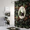 Custom Personalized Disney Bear Shower Curtain for a Woodland Lodge Theme Bathroom