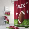 Custom Personalized Football Shower Curtain Set with Optional Bathroom Accessories