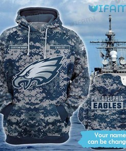 Custom Philadelphia Eagles Camouflage All Over Print 3D Hoodie