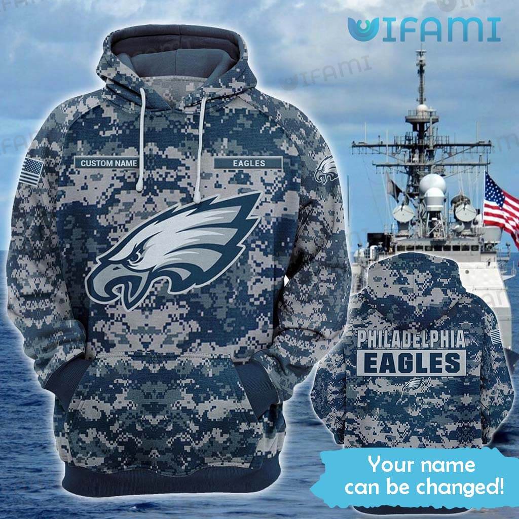 Custom Philadelphia Eagles Camouflage All Over Print 3D Hoodie