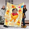 Custom Photo Winnie The Pooh Fleece Blanket with Pooh, Tigger, and Piglet for Bed, Couch, and Sofa