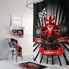 Custom Red Race Car Shower Curtain with Matching Bath Accessories