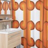 Custom Size Groovy Bathroom Shower Curtain, Waffle Weave Curtain with Retro Style and Housewarming Gift Idea