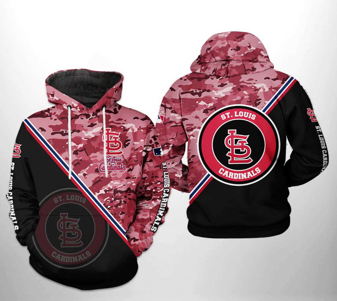 Custom St. Louis Cardinals All Over Print 3D Hoodie Zipper