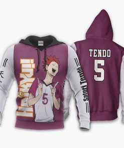 Custom Tendo Shiratorizawa Satori Anime Manga Haikyuu 3D T Shirt Zip Bomber Hoodie