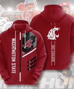 Custom Washington State Cougars All Over Print 3D Hoodie