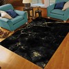 Customizable 70s Abstract Gold Lightning Art Deco Rug for Unique Home Decor
