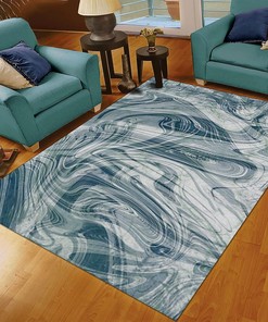Customizable 70s Simple Abstract Area Rug with Green Line Art for Personalized Home Decor