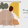 Customizable Abstract Art Shower Curtain for Bathroom Decor, Waterproof Washable with Hooks