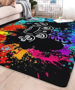 Customizable Anime Game Gamepad Pattern Area Rug for Home Decoration