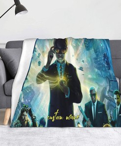 Customizable Disney Artemis Fowl Theme Blanket for Baby - Personalized Name Gift