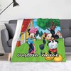 Customizable Disney Mickey and Minnie Tapestry Blanket - Personalized Name Baby Gift