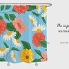 Customizable Floral Flowers Shower Curtain with Hooks, Tropical Plants Bathroom Bathtubs Home Decor