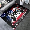 Customizable Game Area Rugs for Boys Bedroom - 3D Printed Gamepad Floor Mats with Personalized Name