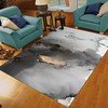 Customizable Gray Ink Painting Style Area Rug for Unique Home Decor