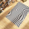Customizable Gray Wavy Personalized Rug for Stylish Living Room or Bedroom Decoration