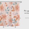 Customizable Pink Flowers Shower Curtain for Bathroom, Floral Plant Home Decor