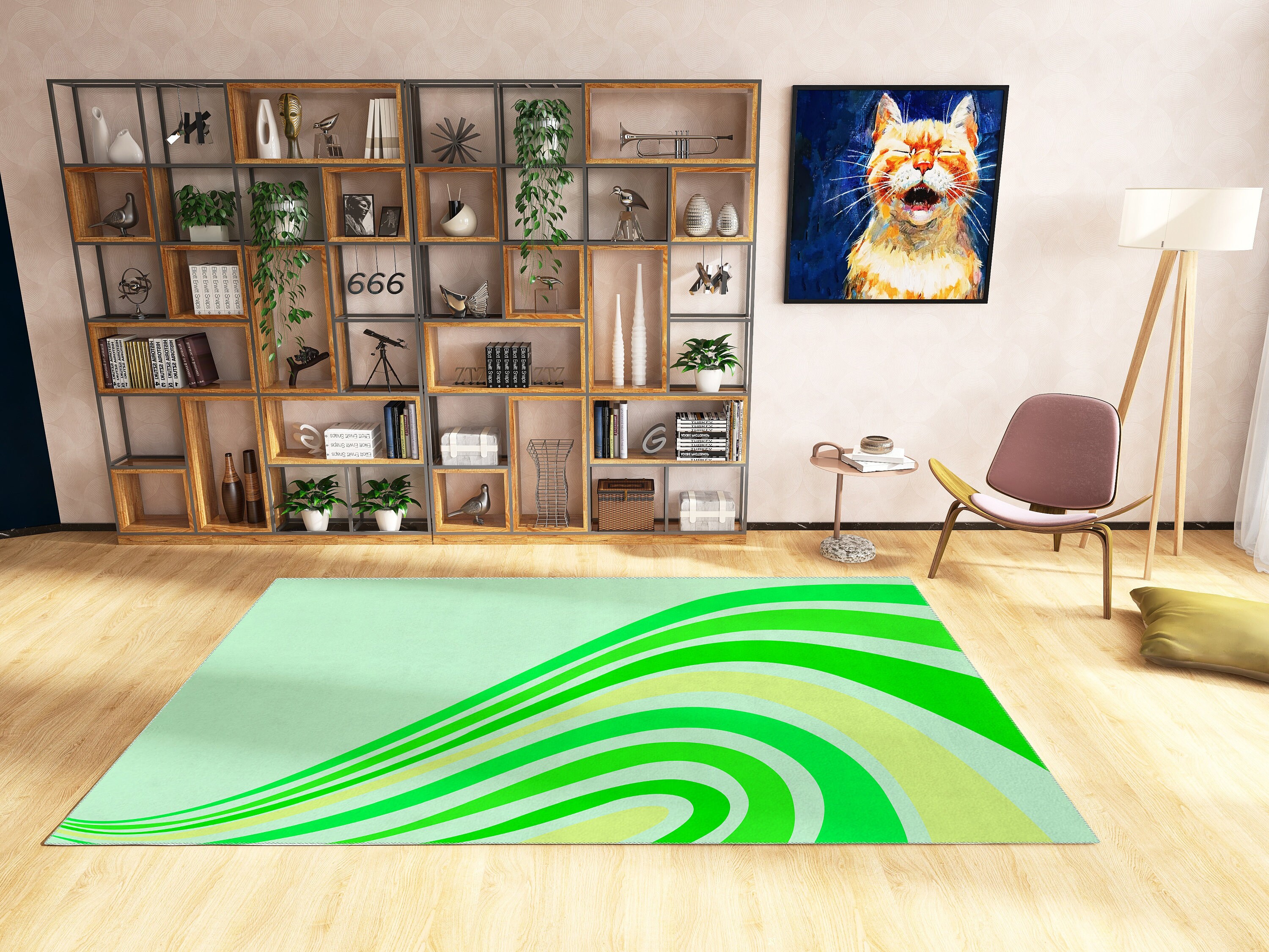 Customizable Preppy Personalized Area Rug for Stylish Living Room or Bedroom Decoration - Image 2