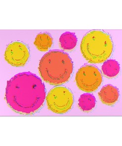 Customizable Smiley Face Vortex Rug for Home Decor: Living Room, Bedroom Personalized with Your Name or Favorite Quote