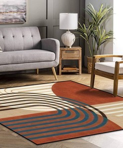 Customizable Square Rug with Retro Collage Prints, Boho Area Rugs for Home Decor