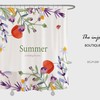 Customizable Summer Flowers Shower Curtain Set, Flower Plant Floral Bathroom Decor