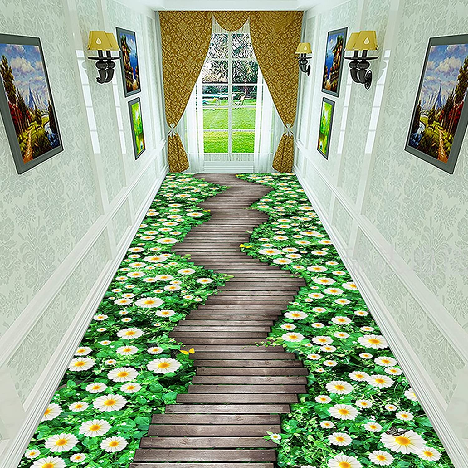 Customizable Vortex Illusion Runner Rug for your Kitchen or Hallway: A Unique Entrance Area Rug for Your Home