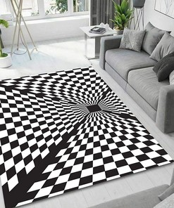 Customizable Vortex Rug - Non-Slip Living Room Rug with 3D Art - Popular Home Decor Item