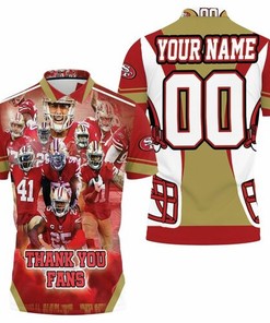Customize Francisco 49ers Super Bowl 2021 Nfc West Division Thank You Fans Personalized 3D All Over Print Polo Shirt
