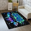 Customize Rug Carpet for Gaming Playmats: Wusan Red Bedroom Gaming Rug with 3D Gamepad