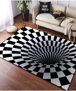 Customized 3D Vortex Area Rug for Living Room or Bedroom Decor - Making Your Space Personalized