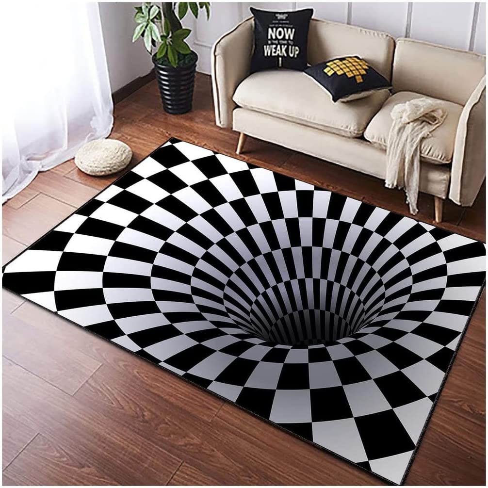 Customized 3D Vortex Area Rug for Living Room or Bedroom Decor - Making Your Space Personalized