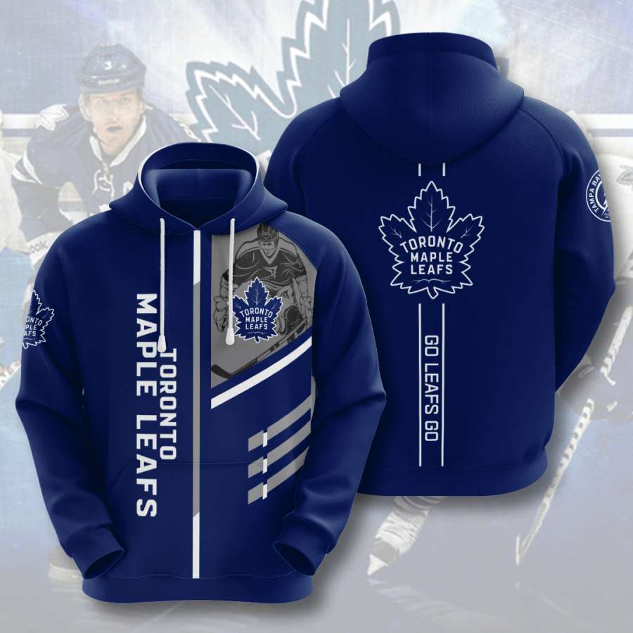 Customized All Over Print Hoodie of Toronto Maple Leafs in 3D