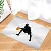 Customized Basketball Player Silhouette Area Rug for Boys' Room and Living Room Decoration