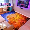 Customized Basketball Rug for Boys Room - Unique Court Sport Area Rug for Living Room or Bedroom Decor