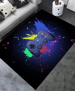 Customized Large Gamer Area Rug for Game Room and Living Room