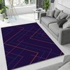 Customized Line Vortex Design Living Room Rug - Vibrant Modern Digital Art Popular Floor Rug