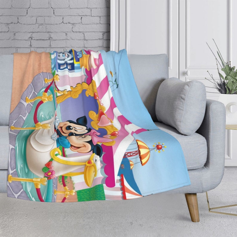 Customized Name Blanket with Disney Mickey and Minnie Mouse Print - Image 3