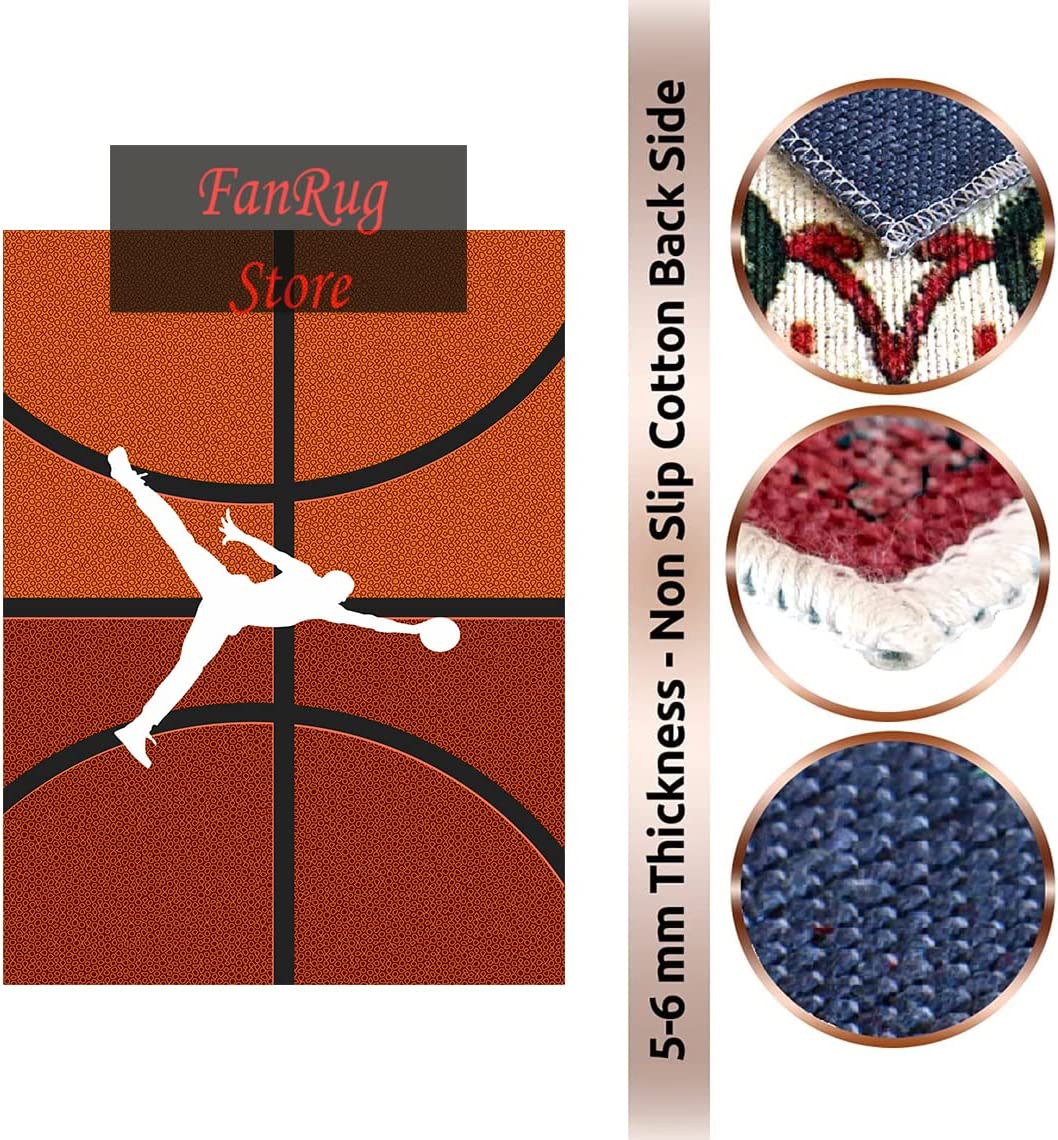 Customized Sports Basketball Rug for Living Room, Bedroom, and Kids Room Decor - Modern Carpets for Home Decor - Image 2