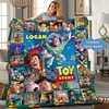 Customized Toy Story Sherpa Blanket with Baby's Name and Adorable Cartoon Characters