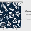 Customized Tropical Flower Tulip Shower Curtain, Waterproof Washable with Hooks and Flower Plant Floral Bathroom Decor