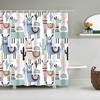 Cute Alpaca Shower Curtain | Colorful Llama Animal Fabric | Home Bathroom Decor | Animal Theme | Gift for Kids