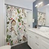 Cute Botanical Boho Mushrooms Shower Curtain, Biology Lover Shower Curtain, Botanical Bathroom Decor