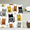 Cute Cat Japanese Design Shower Curtain, Pet Animal Fabric Curtain for Home Bath Decor, Housewarming Gift