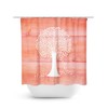 Cute Coral Orange Shower Curtain for Country Farmhouse Bathroom Decor