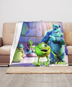 Cute Disney Monster University Baby Blanket with Personalized Name
