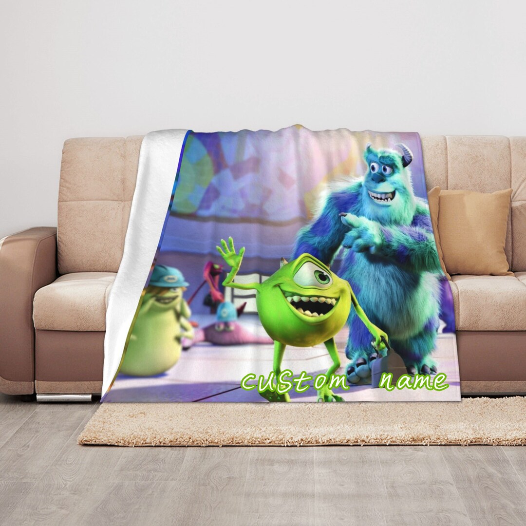 Cute Disney Monster University Baby Blanket with Personalized Name